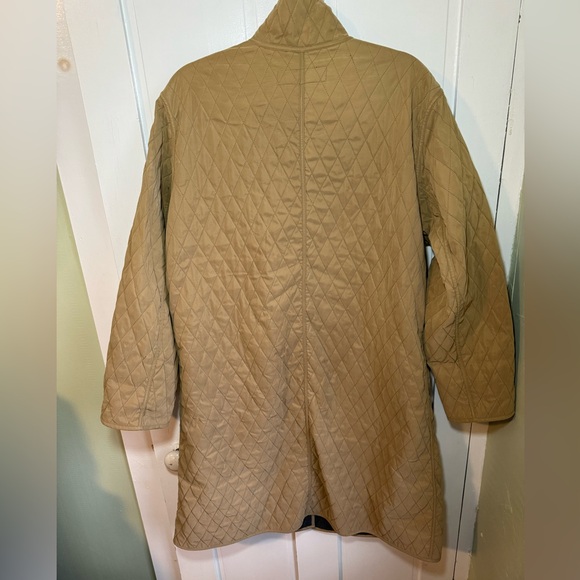 Impermeable Women’s Quilted Long Jacket - Tan - XL - Picture 6 of 8
